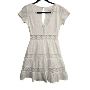 Princess Polly Cottagecore Lace Mini Dress US 2 Coquette Fairycore Boho   summer